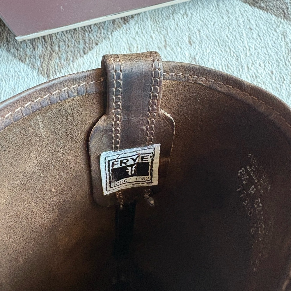 Frye Distressed Brown Leather Boots - Picture 6 of 8